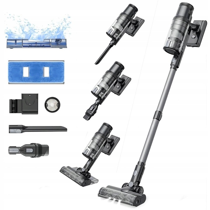 PROSCENIC P11 Mopping Odkurzacz pionowy 35kPa 400W 1L MOPUJĄCY SZCZOTKA LED