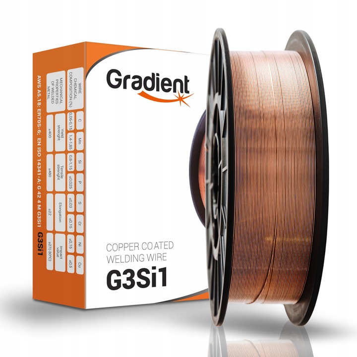 Drut spawalniczy GRADIENT G3Si1 SG2 Ø0,8 mm (5 kg)
