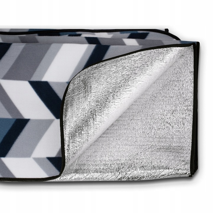 MATA plażowa KOC PIKNIKOWY z izolacją GEOMETRYCZNY DUŻA Tadar 200 x 200cm