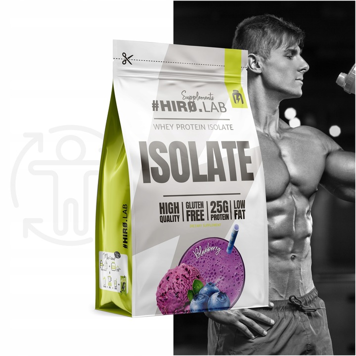 Izolat Białka BIAŁKO 700 g WPI ISO Whey Protein Isolate Jagoda HIRO