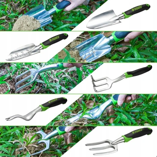 ZESTAW 5 SZTUK NARZĘDZIA DO OGRODU KOMPLET OGRODNIKA