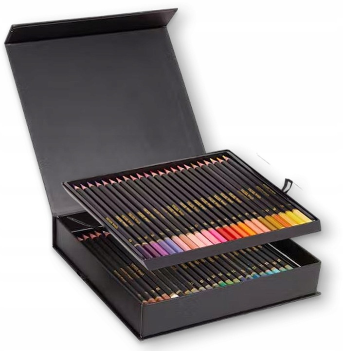 KREDKI OŁÓWKOWE PROFESJONALNE MIĘKKIE DO RYSOWANIA ZESTAW KREDEK 46 W ETUI