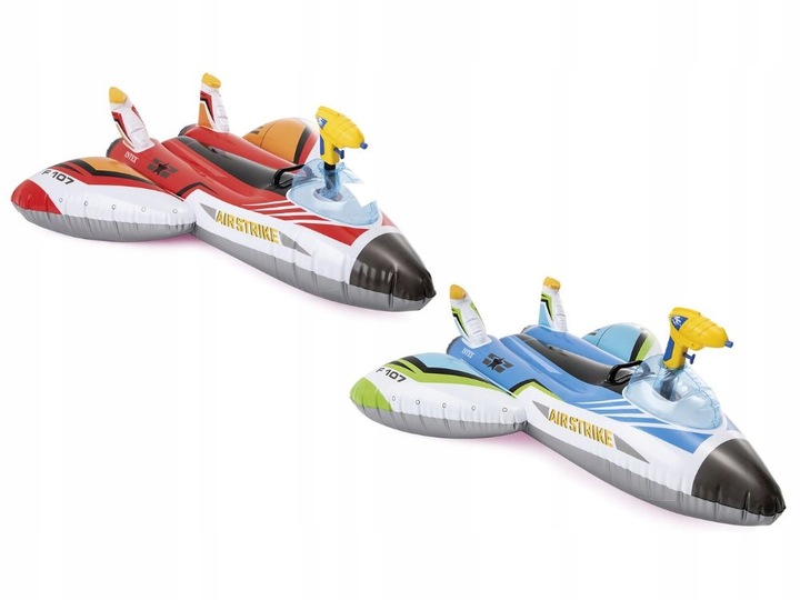 Materac do Pływania Dmuchany SAMOLOT Niebieski Intex 57536 MODEL 2025