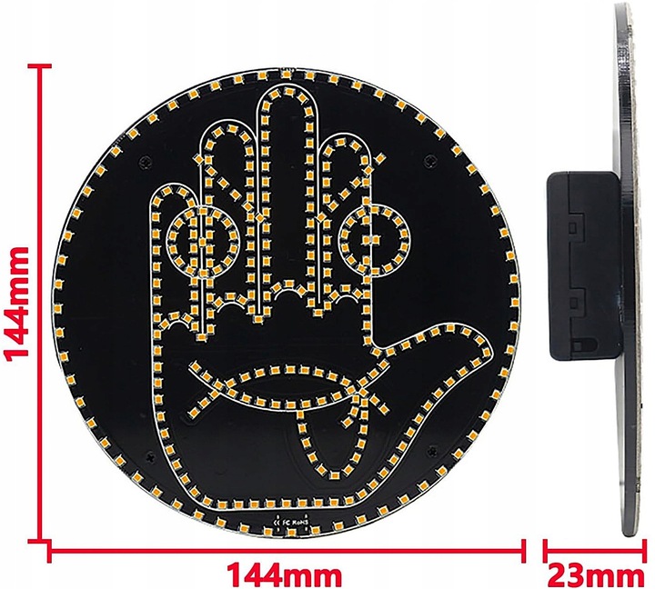 SYGNALIZATOR GESTÓW LED DO SAMOCHODU 8 GESTÓW ŚRODKOWY PALEC ! EMOTKI PILOT