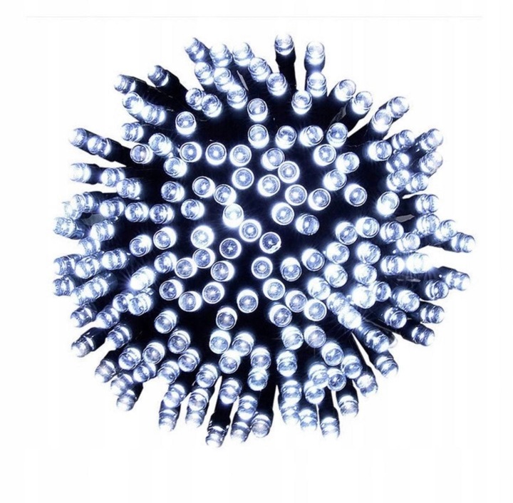 LAMPKI CHOINKOWE ŚWIATEŁKA 200 LED BIAŁY ZIMNY ZEWNĘTRZNE WEWNĘTRZNE FLASH