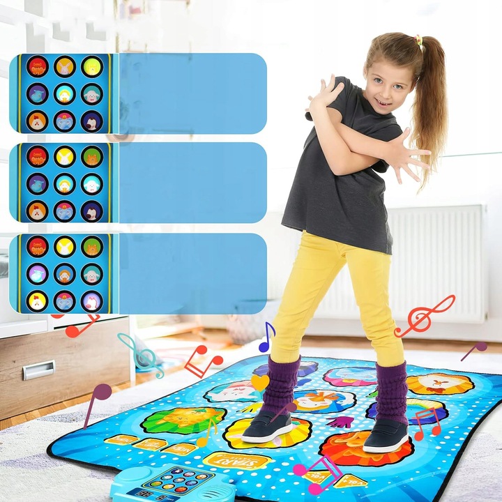 REGULOWANE OBJĘTOŚĆ TANECZNA PAD TANECZNA Z 4 TRYBAMI GRY, BEZ POŚLIZGU