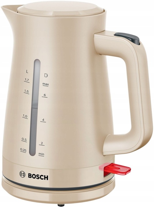 CZAJNIK ELEKTRYCZNY BOSCH BEZPRZEWODOWY BEŻOWY SZYBKIE GRZANIE MOC 2400 W
