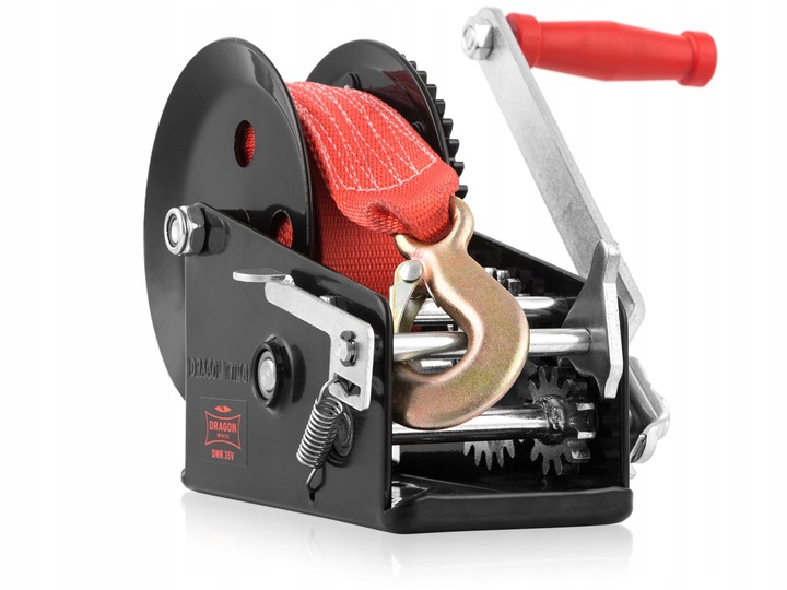 WYCIĄGARKA RĘCZNA KORBOWA PASOWA 1588kg WCIĄGARKA lebiodka przenośna DRAGON