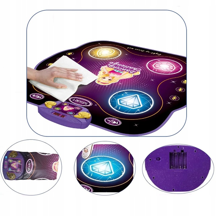 MATA DO MUZYCZNA TAŃCZENIA ZABAWKA DLA BLUETOOTH DZIECI 9 TRYBÓW GRY Z LED