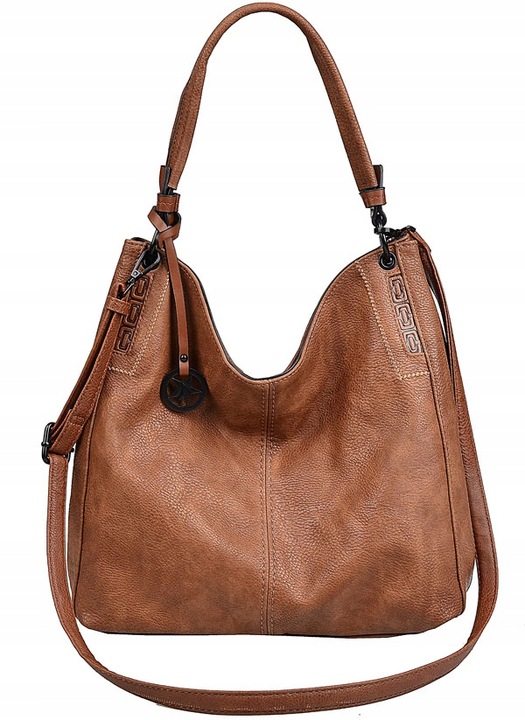 TOMMASINI TOREBKA damska WOREK na ramię pasek czarny