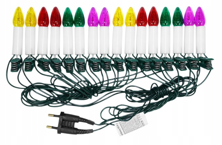 Lampki choinkowe tradycyjne Światełka na choinkę Retro PRL Żabki Świeczki 5