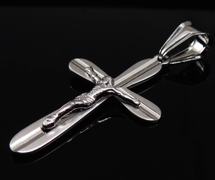 Rodowany Srebrny Krzyżyk Srebro