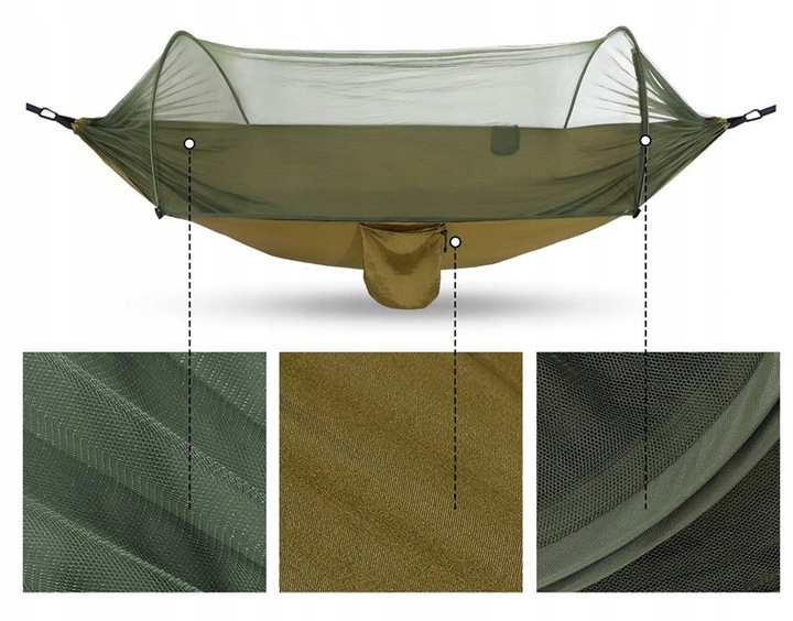 Hamak dwuosobowy HAMAK Z MOSKITIERĄ BIWAK (H016)