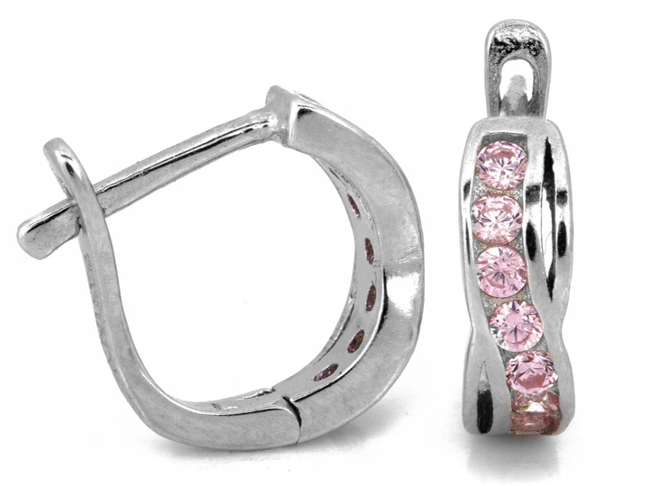 Kolczyki Srebrne 925 Dla Dziewczynki Waga 1.04g Wys. 9.9mm Szer. 3.2mm