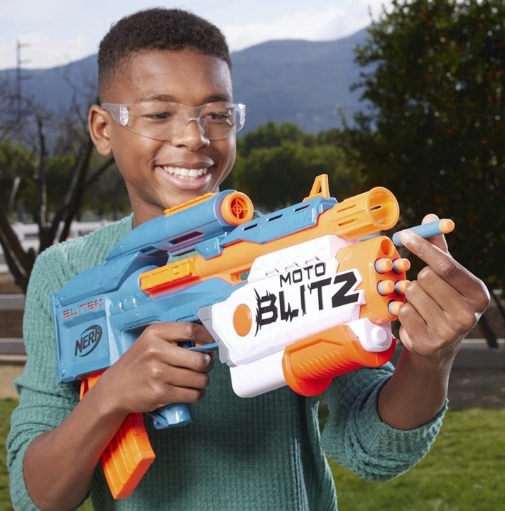 PISTOLET NERF ELITE MOTOBLITZ 2w1 AUTOMATYCZNY KARABIN I SHOTGUN