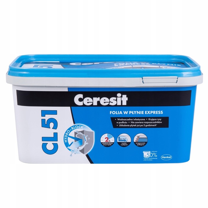 CERESIT FOLIA IZOLACYJNA W PŁYNIE CL 51 EXPRESS 1-K WYDAJNA GOTOWA 5KG