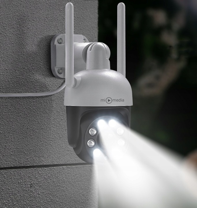 KAMERA ZEWNĘTRZNA OBROTOWA IP WiFi 4X ZOOM 4MPx 4MP DETEKCJA SMART HD ICSEE