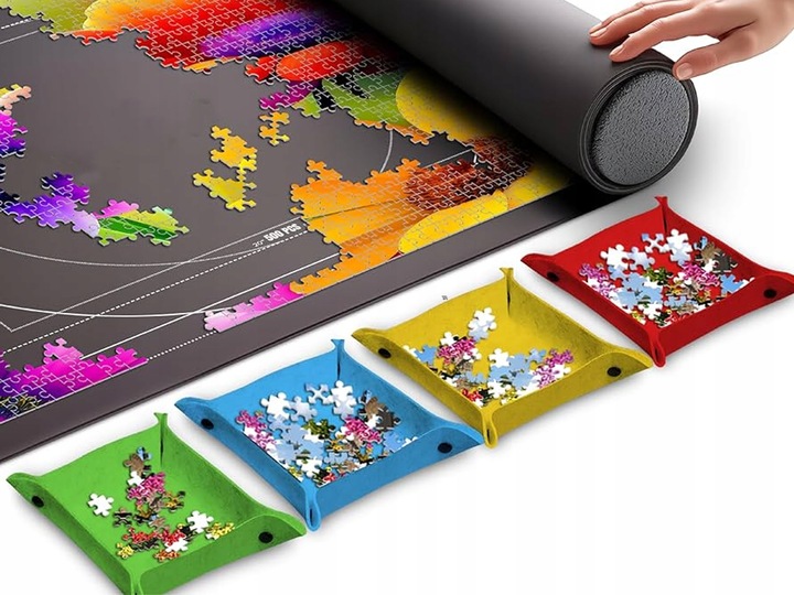 MATA DO UKŁADANIA PUZZLI NA 500-1500 ELEMENTÓW PLANSZA PODKŁADKA POD PUZZLE