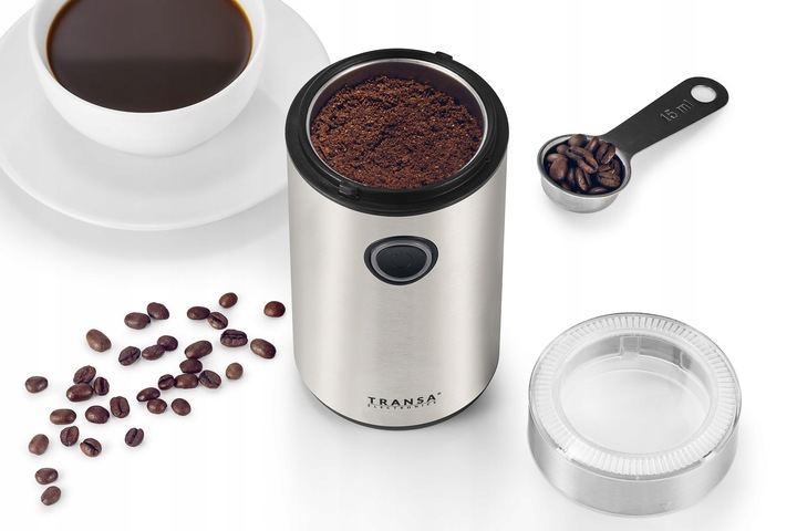 Elektryczny Młynek do mielenia kawy INOX STAL NIERDZEWNA Transa 200W