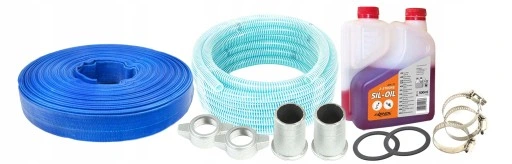 MOTOPOMPA 1' POMPA DO WODY SPALINOWA ZESTAW 2x WĄŻ