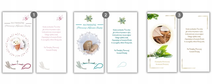 PAMIĄTKA PIERWSZEJ KOMUNII ŚWIĘTEJ SREBRO POZŁACANE ŁAŃCUSZEK KRZYŻYK