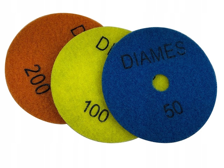 3 SZT DYSK POLERSKI SUCHO GRES 100 #50 #100 #200 DIAMES SZLIFOWANIE GRESU