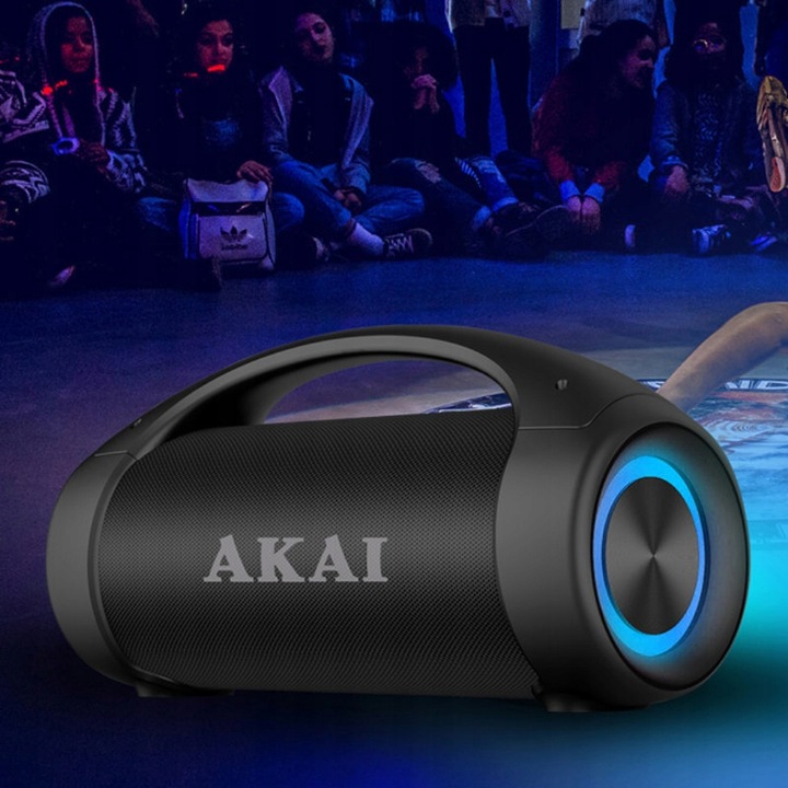WODOSZCZELNY GŁOŚNIK BLUETOOTH LED AKAI ABTS-55