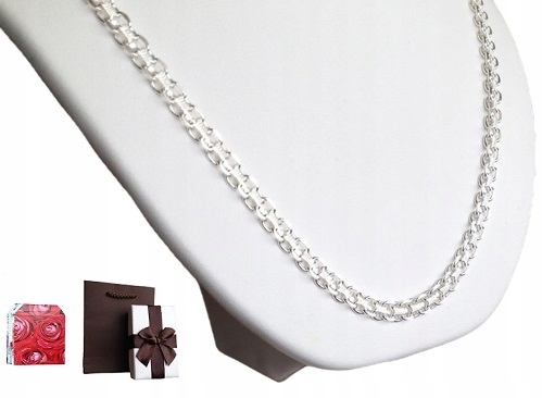 GRUBY Łańcuszek srebrny Naszyjnik DAMSKI próby 925 (na PREZENT)
