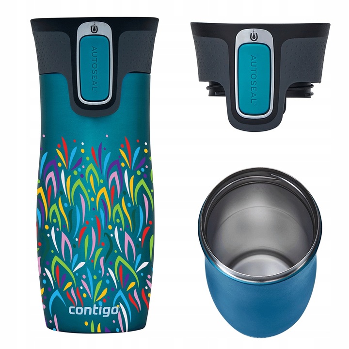 Kubek termiczny Contigo West Loop 2.0 470ml Autoseal - Turkusowy - Floresy
