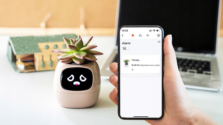 Inteligentna doniczka IVY SMART PLANTER osłonka na donicę PLANTSIO RÓŻOWA
