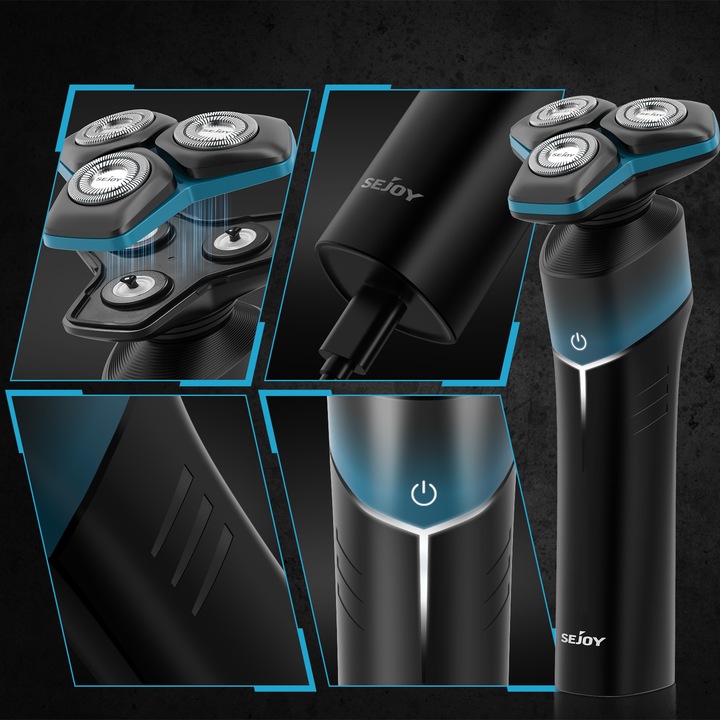 GOLARKA MĘSKA MASZYNKA DO GOLENIA TRYMER DO NOSA 5W1 Z OŚWIETLENIEM LED