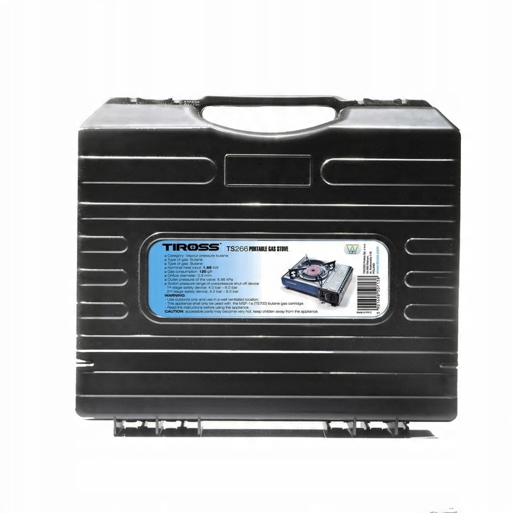 Kuchenka turystyczna Tiross TS-266 ceramiczny palnik srebrna 1650 W