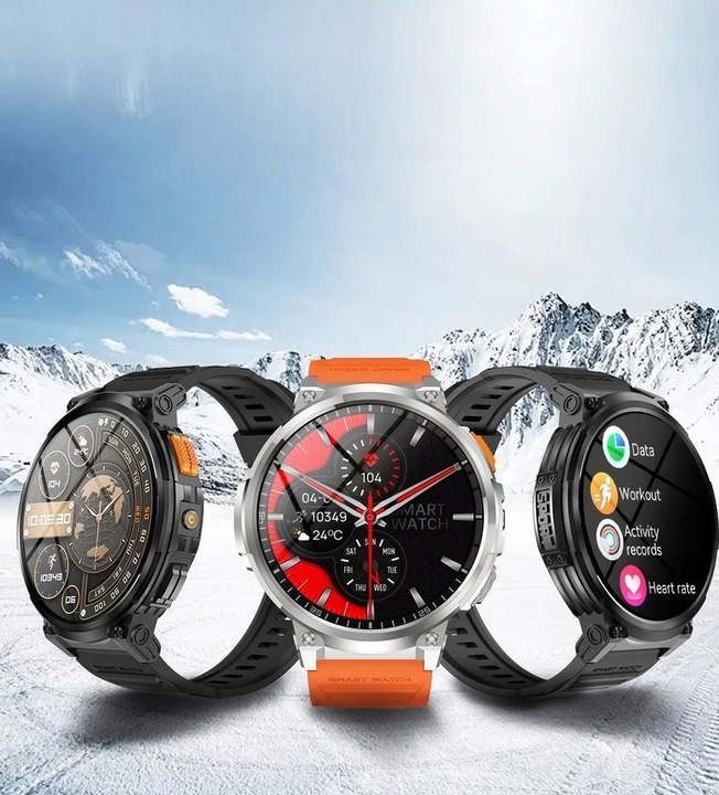 DUŻY zegarek męski SMARTWATCH GRAVITY z ROZMOWAMI DUŻA BATERIA 730mAh 1.85"