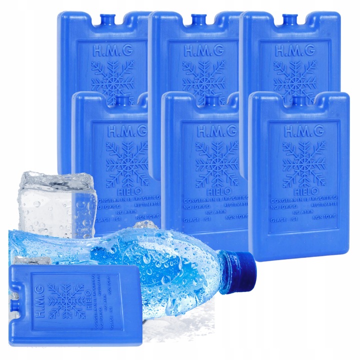 6X 500ml Wkłady chłodzące do lodówki turystycznej torby termicznej