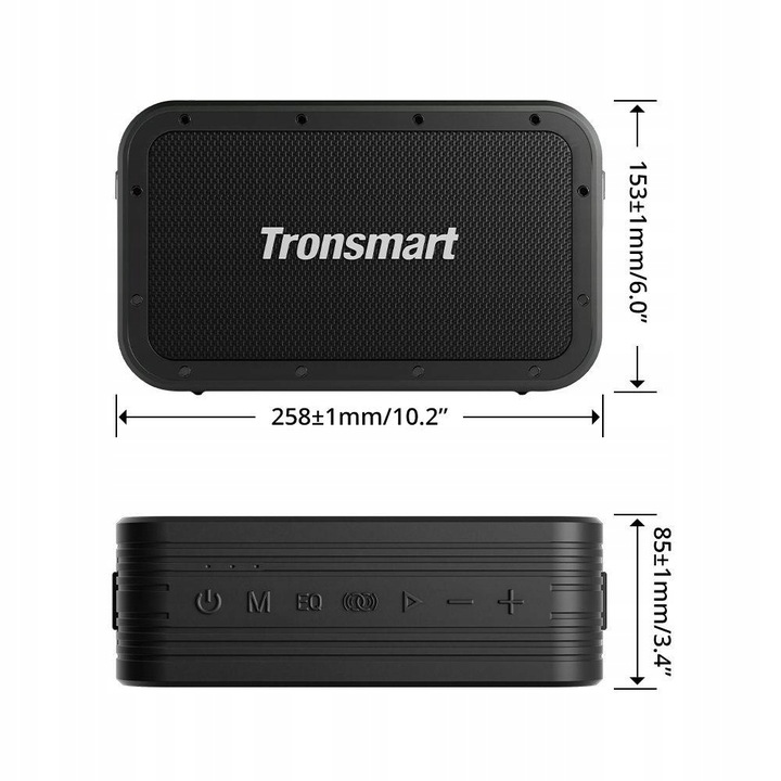 BLUETOOTH ODTWARZACZ AUDIO POWERBANK IPX6 Tronsmart Force MAX czarny 80 W