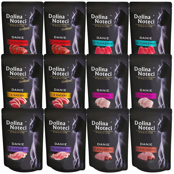 DOLINA NOTECI Premium Danie mokra karma dla kota mix smaków 12 x 85g