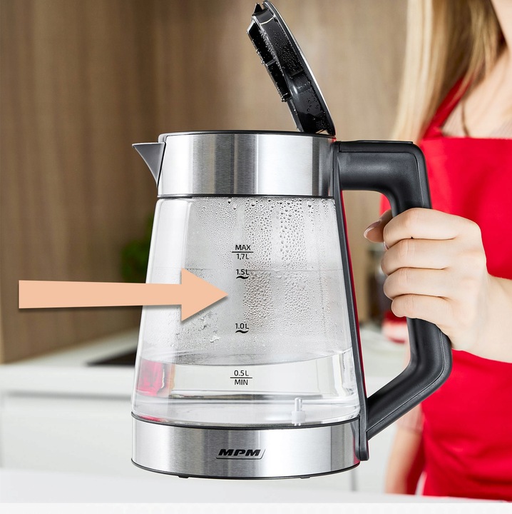 Czajnik elektryczny bezprzewodowy regulacja temperatury szklany MPM MCZ-116