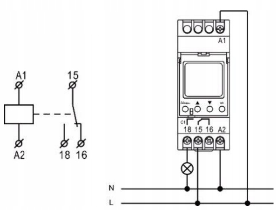 PROGRAMATOR CZASOWY NA SZYNĘ ASTRONOMICZNY WŁ/WYŁ