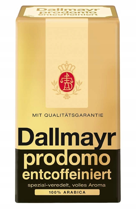 Dallmayr Prodomo Entcof. bezkofeinowa kawa mielona 500g Import z Niemiec