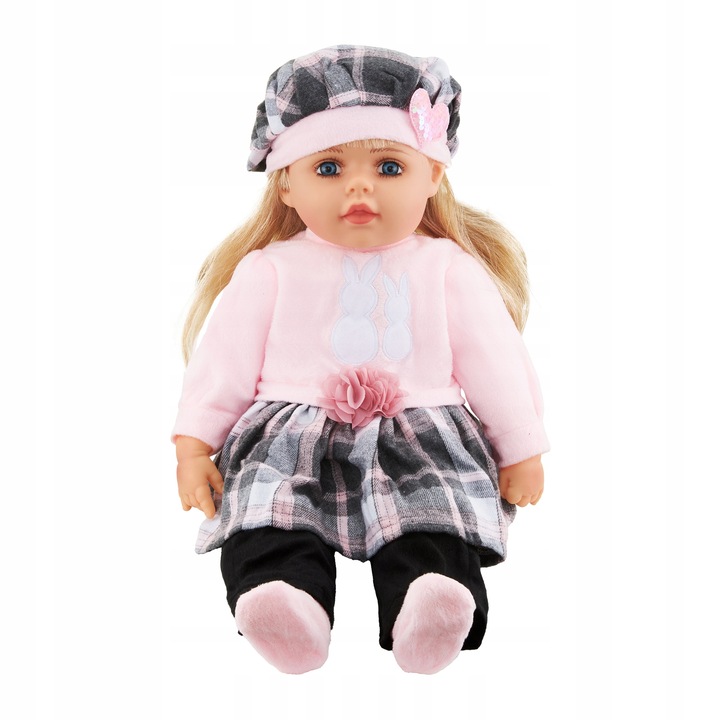 Lalka bobas jak żywa duża 56cm miękka interaktywna mówi śpiewa 2języki uczy