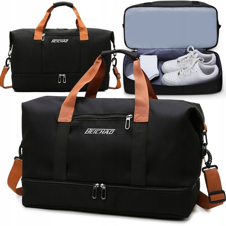 DAMSKA MĘSKA TORBA PODRÓŻNA SPORTOWA BAGAŻ DO JOGI NA SIŁOWNIĘ NA RAMIĘ 30L