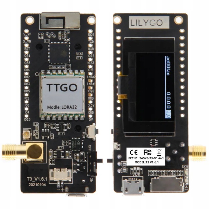 ESP32 LilyGO TTGO V2.1_1.6 LoRa32 Paxcounter LoRa SX1278 433MHz OLED WiFi B