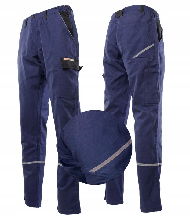 Spodnie robocze monterskie Bawełna 100% granatowe do pracy Brixton r. 48