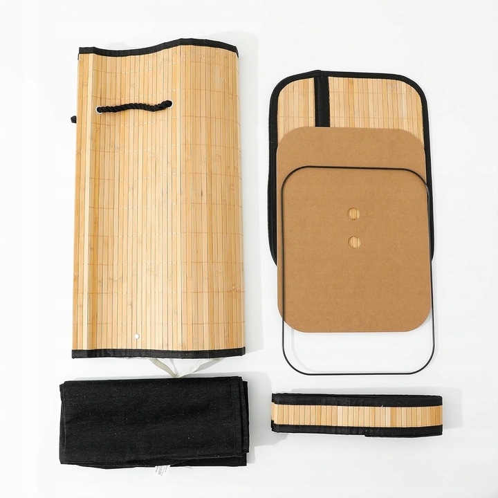 KOSZ NA PRANIE BIELIZNĘ UBRANIA POJEMNIK BAMBUSOWY Z POKRYWĄ DUŻY 72L KUFER