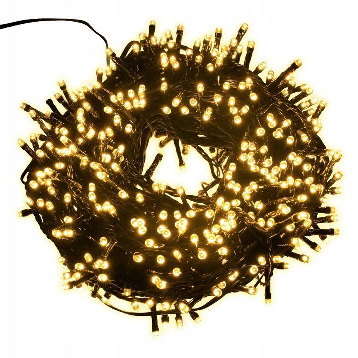 LAMPKI CHOINKOWE 500 LED ZEWNĘTRZNE WEWNĘTRZNE ŚWIATEŁKA IP44 CIEPŁA