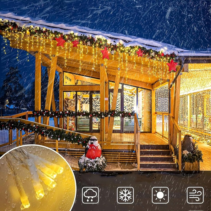 FAIRY LIGHTS NA ZEWNĄTRZ I WEWNĄTRZ,ŁAŃCUCH ŚWIETLNY LED NA BOŻE NARODZENIE