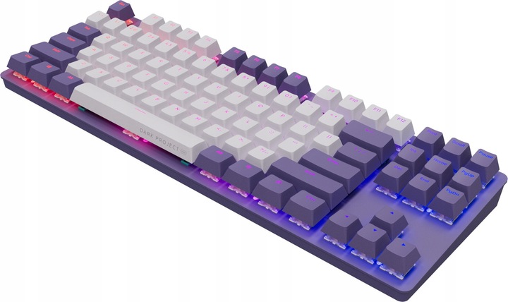 Klawiatura DARK PROJECT KD87A Fioletowo-biały