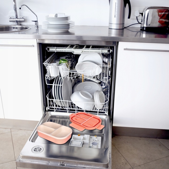 LUNCHBOX 3 PRZEGRÓDKI SZTUĆCE LUNCH BOX POJEMNIK ŚNIADANIE ŚNIADANIÓWKA