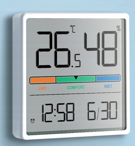 Stacja Pogodowa Pogody Higrometr Bezprzewodowa Termometr Czujnik Zegar Data