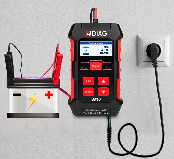 TESTER DO AKUMULATORÓW PROSTOWNIK B310 12V 24V 10A